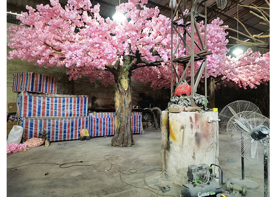 Árbol artificial al aire libre, falsificación Sakura Tree del flor del OEM de la fibra de vidrio