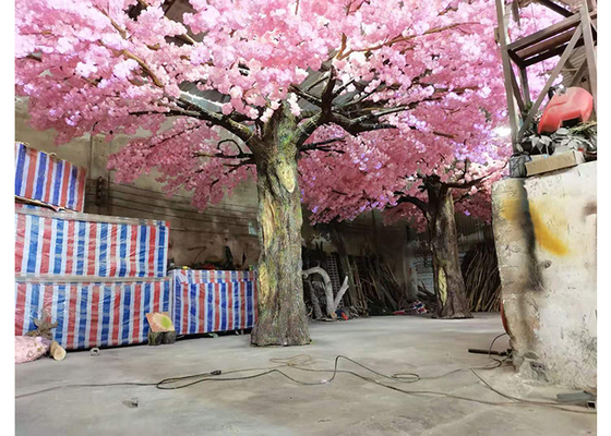 Árbol artificial al aire libre, falsificación Sakura Tree del flor del OEM de la fibra de vidrio