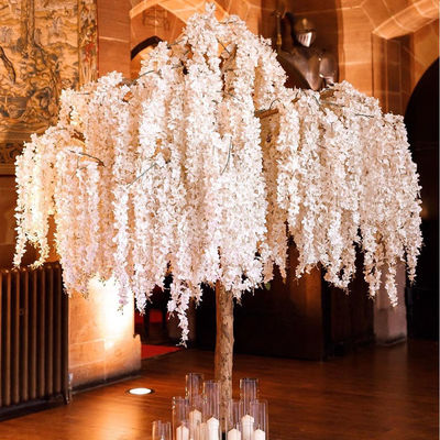 Árboles falsos de la flor de la glicinia del ODM, falso árbol de la glicinia de la fibra de vidrio para interior