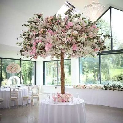 El árbol artificial plástico del flor de DIY, adornó directamente a falsa Sakura Tree
