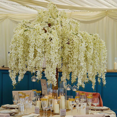 árbol artificial del flor del paño de seda plástico del 1m para la boda