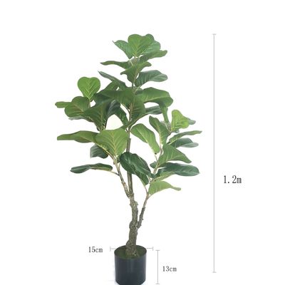 Árbol artificial de la hoja de higo del ODM H1.2m, árboles artificiales naturales del tronco los 4ft