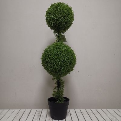 Dajia árbol artificial de 4 pies, falsas bolas del boj al aire libre con 15 años de vida